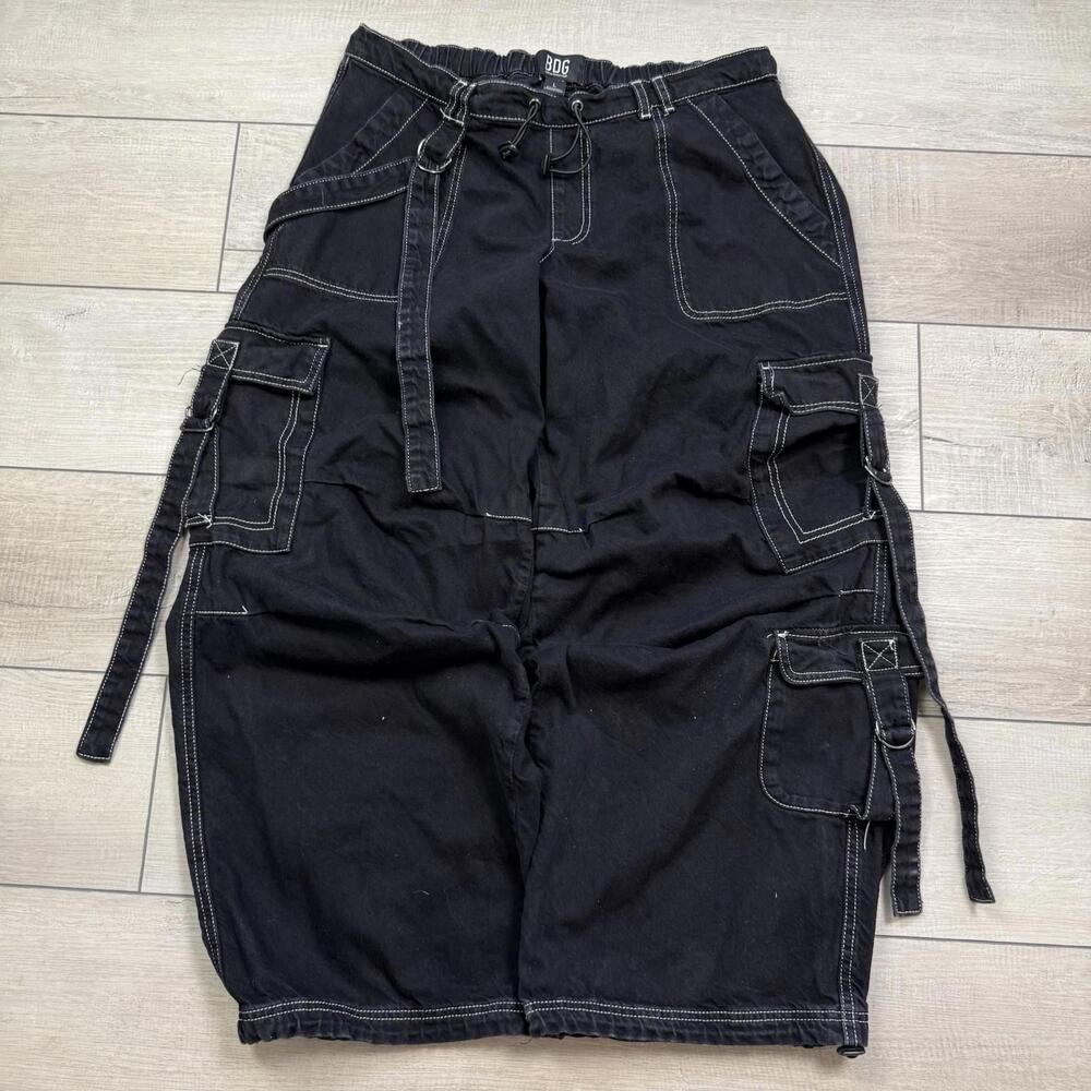 Black Cargo Utility Jeans  Unknown Brand